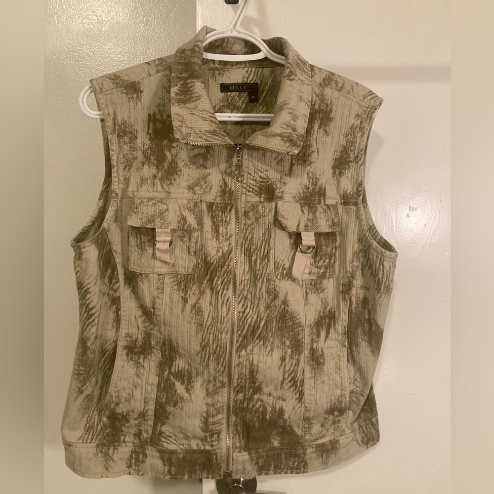 Olive Green Sleeveless Vest